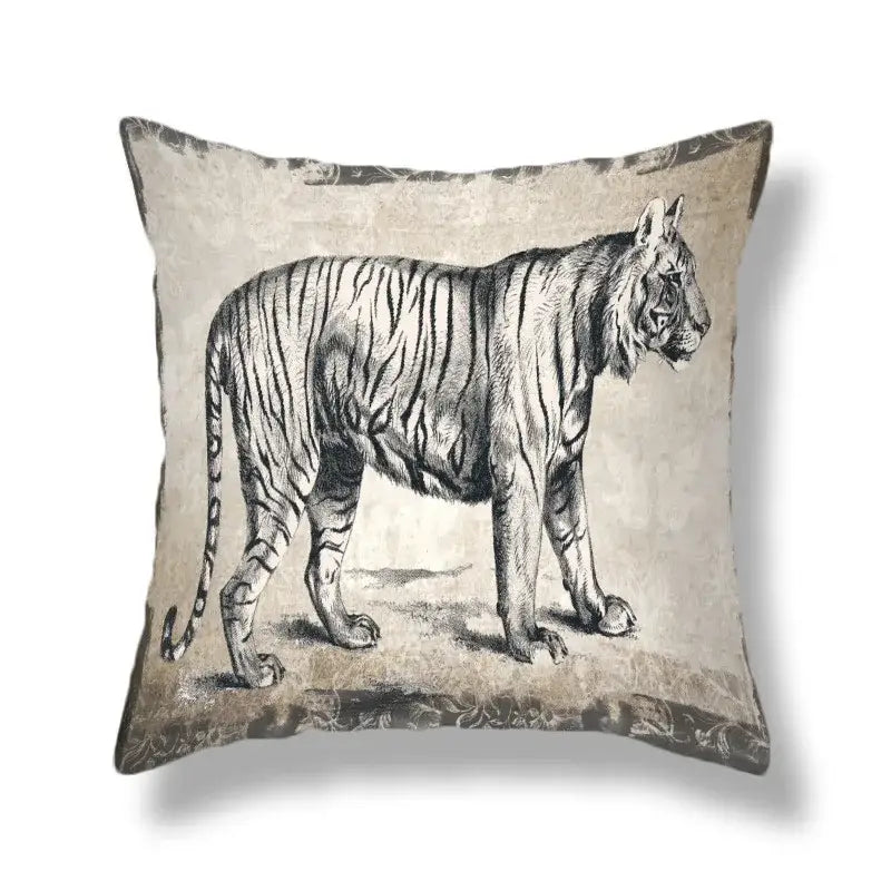 Polyester Tiger Cushion Covers