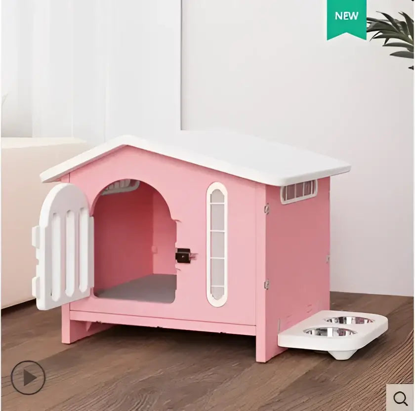 Grey Pink Dog House