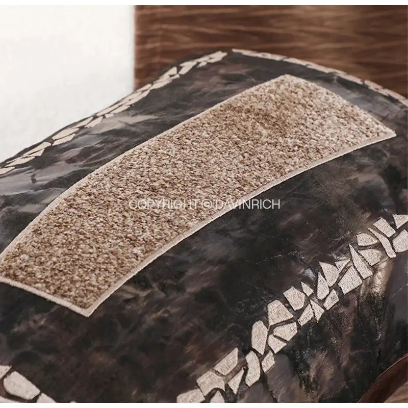 Leather Cross Stitch Cushion
