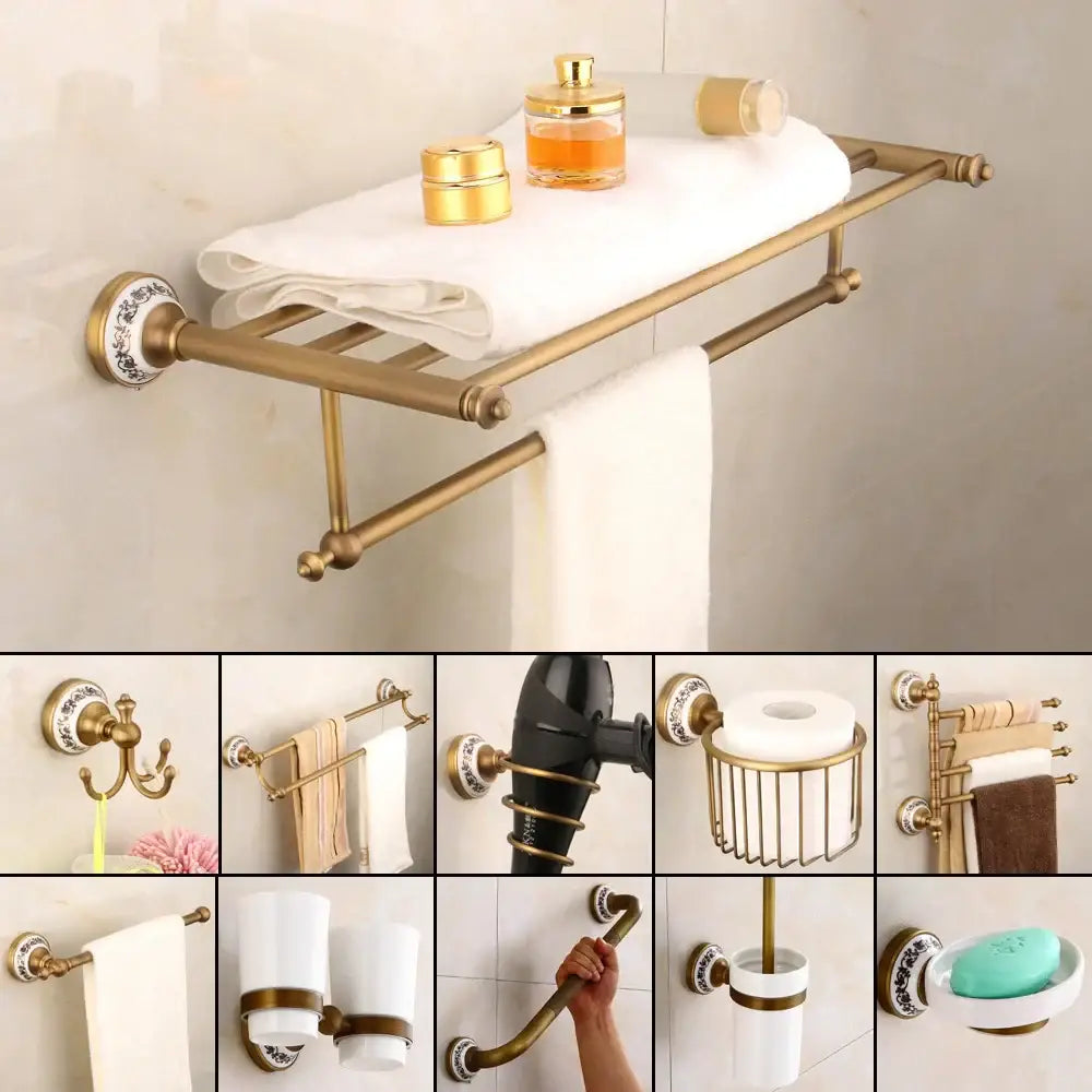 Bronze Ceramic Hardware Set