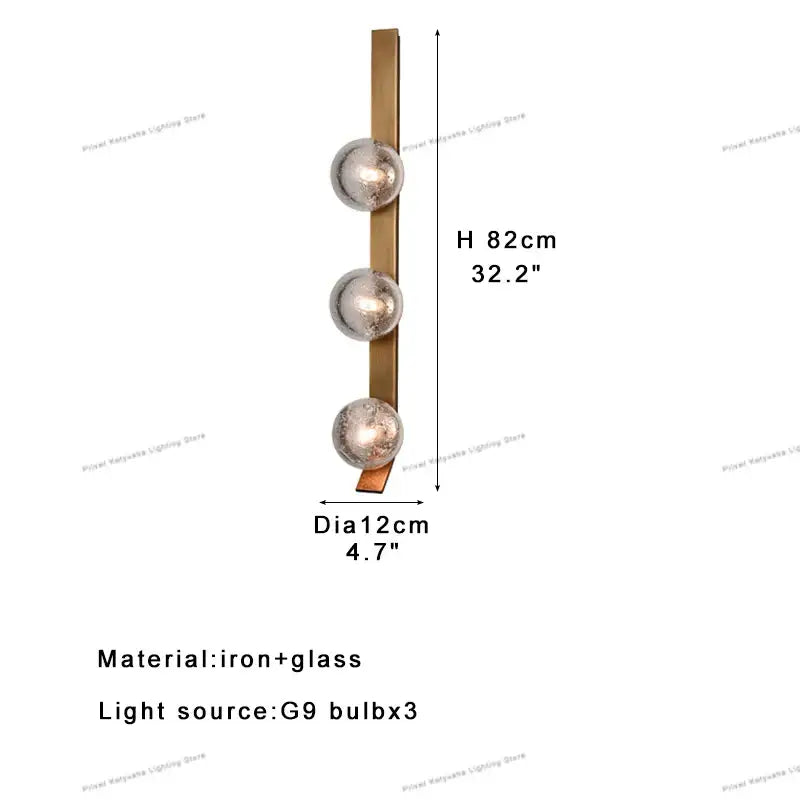 Bronze Bubble Glass Sconce