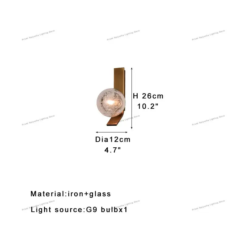 Bronze Bubble Glass Sconce