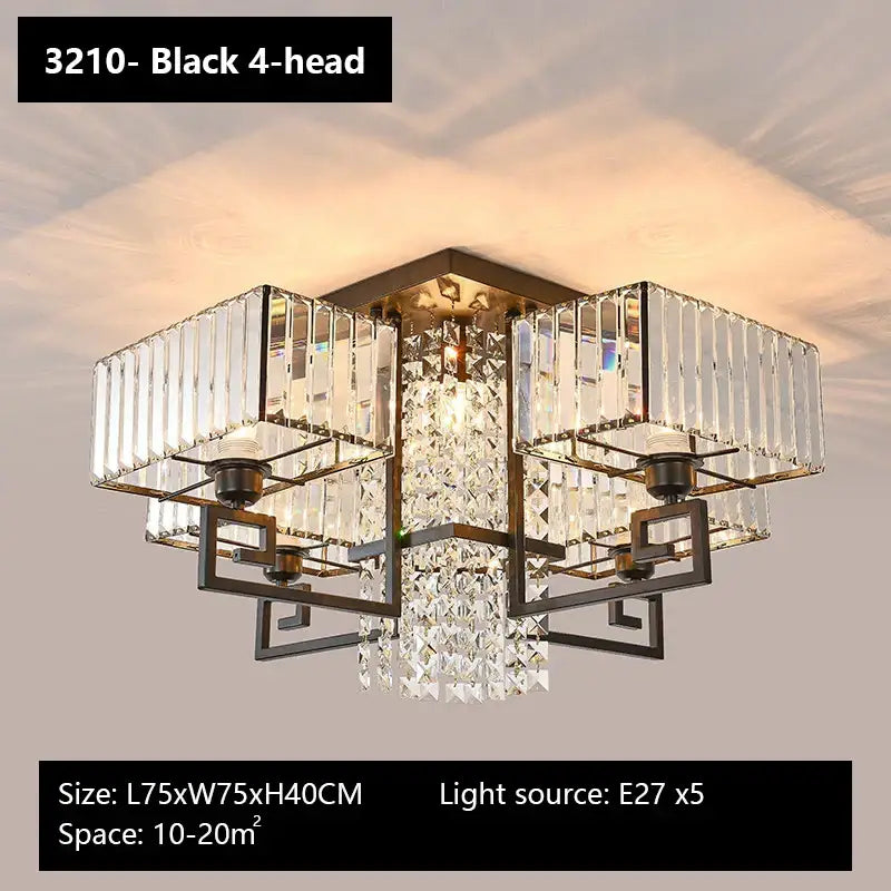 Bronze Geometric Crystal Light