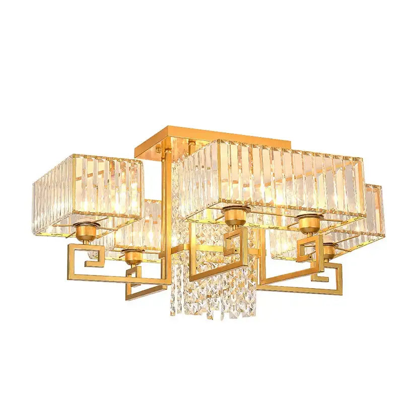 Bronze Geometric Crystal Light