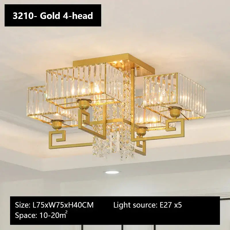 Bronze Geometric Crystal Light