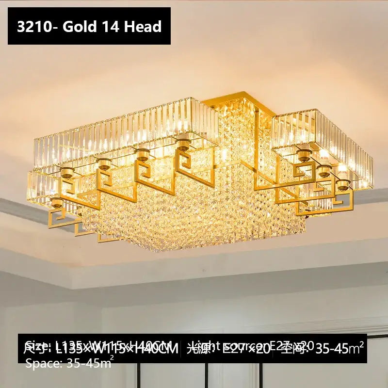 Bronze Geometric Crystal Light