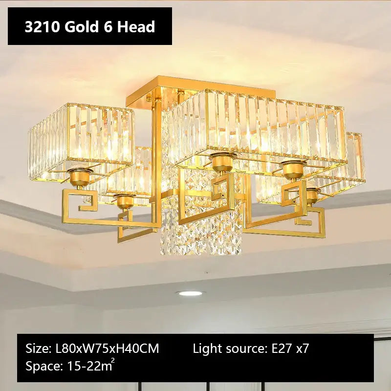 Bronze Geometric Crystal Light