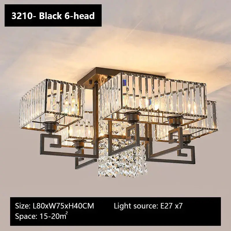 Bronze Geometric Crystal Light