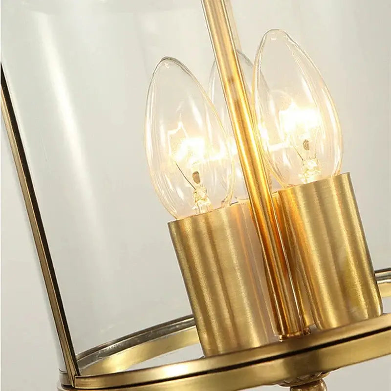 Bronze Glass Chandelier Pendant
