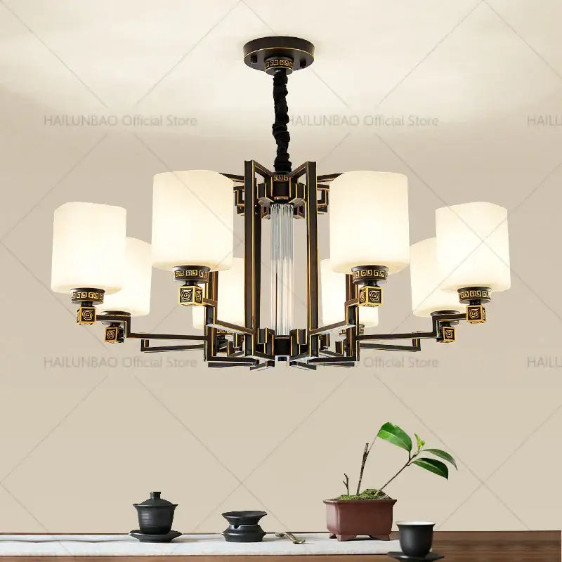 Bronze Hollow Chandelier