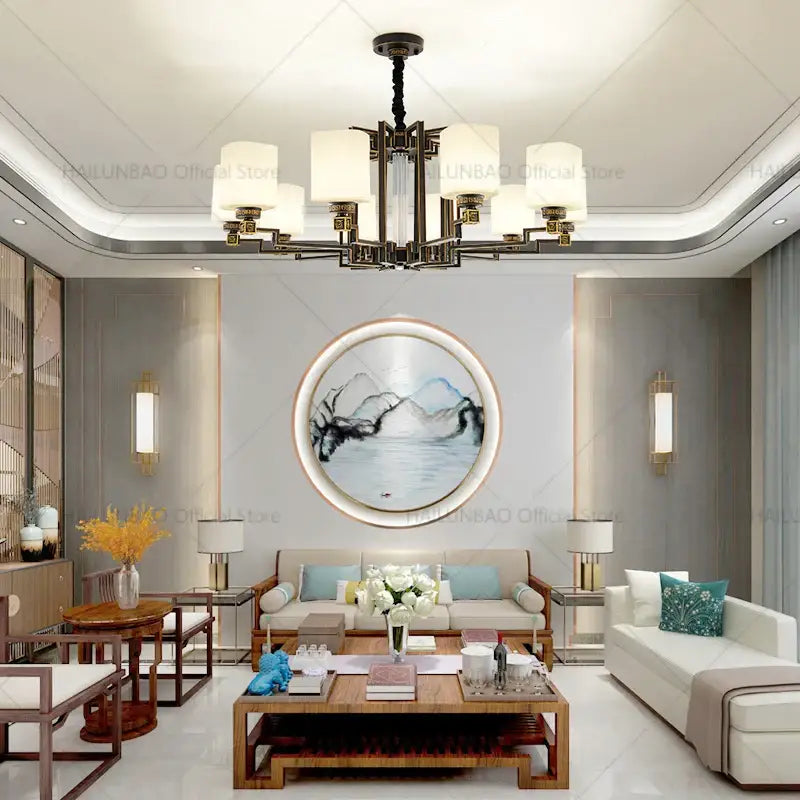 Bronze Hollow Chandelier