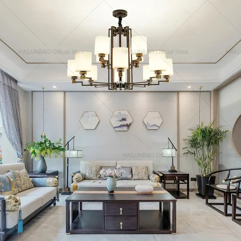 Bronze Hollow Chandelier