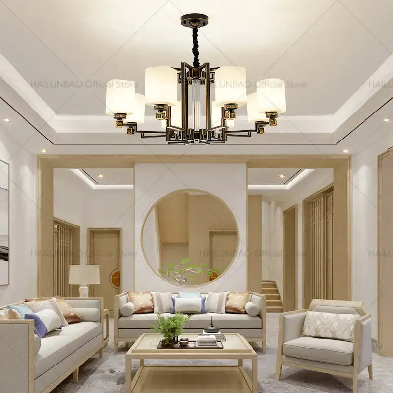 Bronze Hollow Chandelier