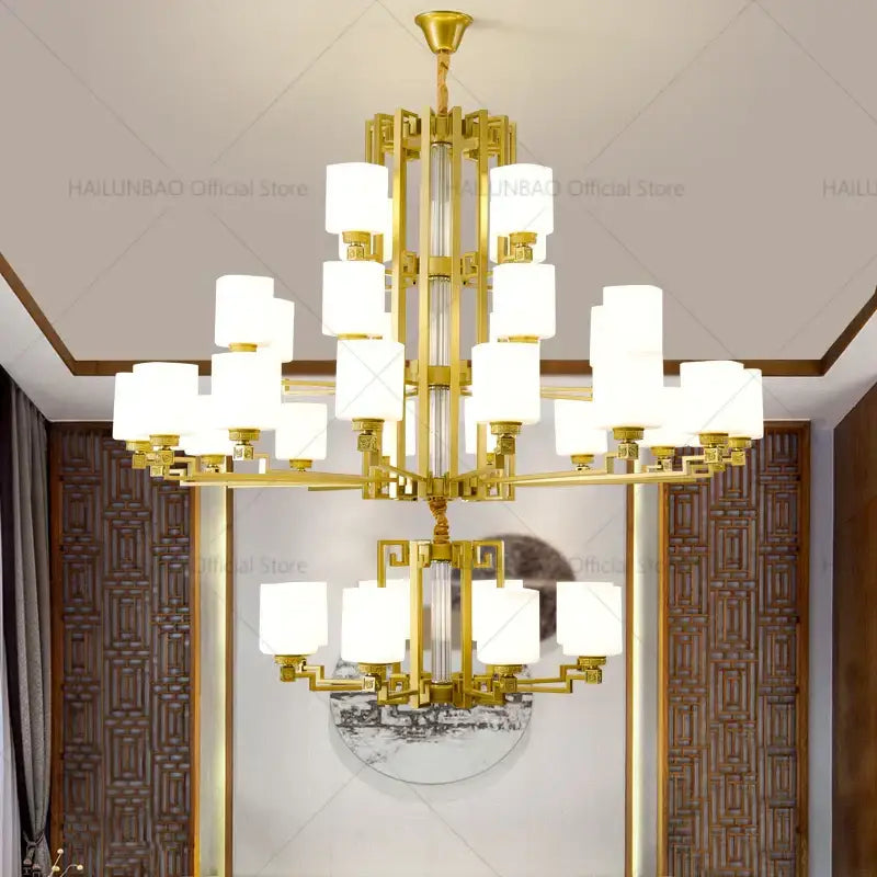 Bronze Hollow Chandelier
