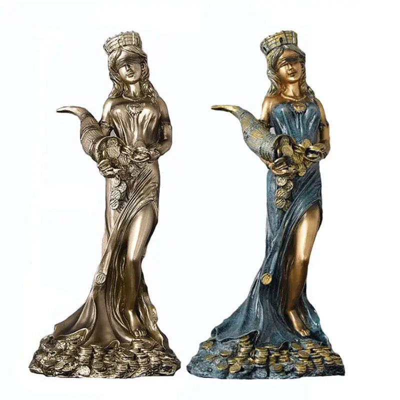 Bronze Fortuna Goddess Figurine
