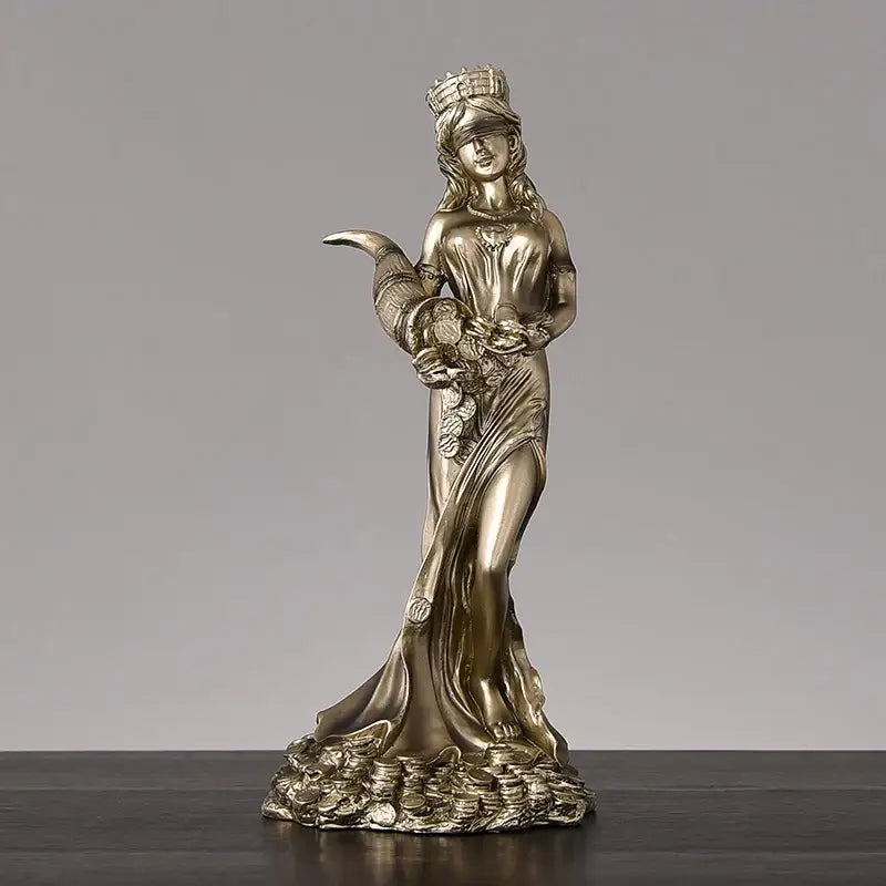 Bronze Fortuna Goddess Figurine