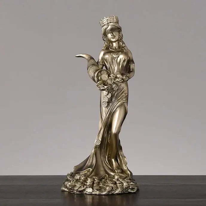 Bronze Fortuna Goddess Figurine