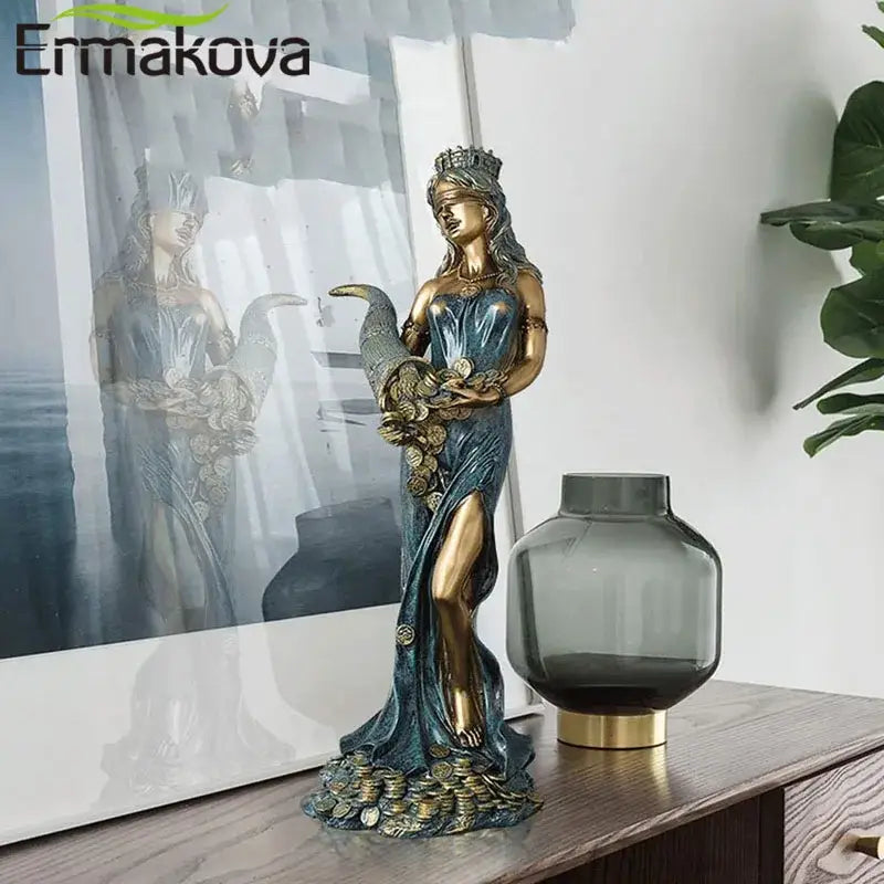 Bronze Fortuna Goddess Figurine