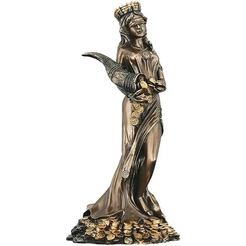 Bronze Fortuna Goddess Figurine