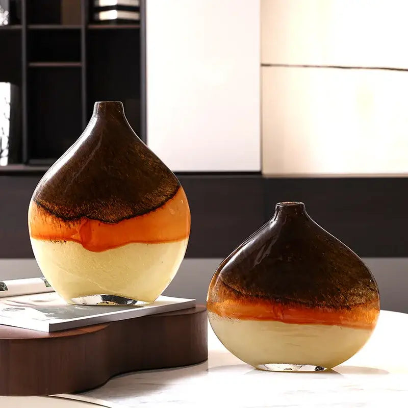 Brown Cream Gradient Vase