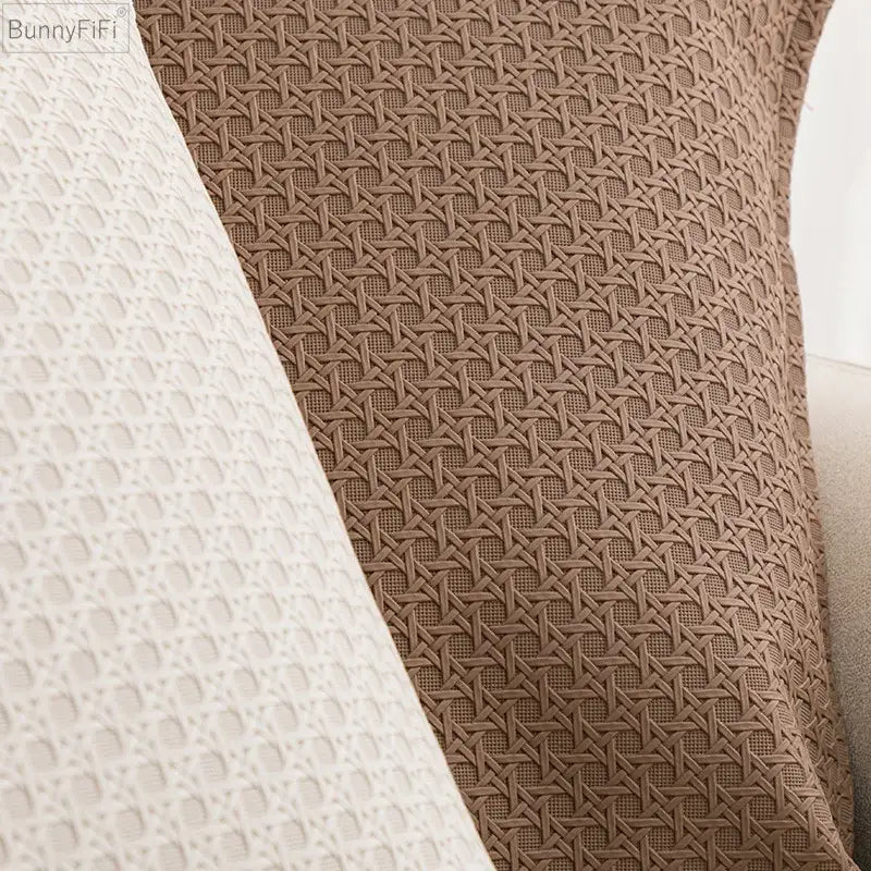Beige Faux Leather Cushion