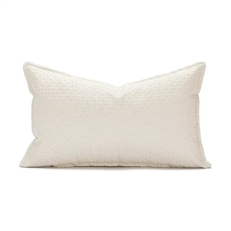 Beige Faux Leather Cushion