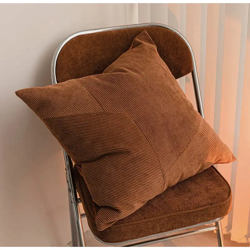 Brown Corduroy Cushion Cover