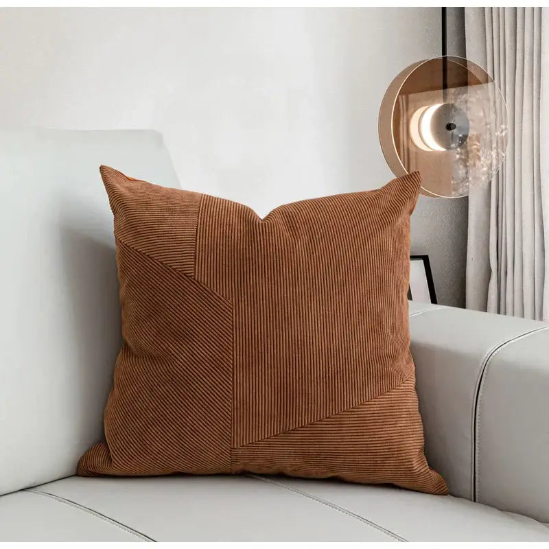 Brown Corduroy Cushion Cover