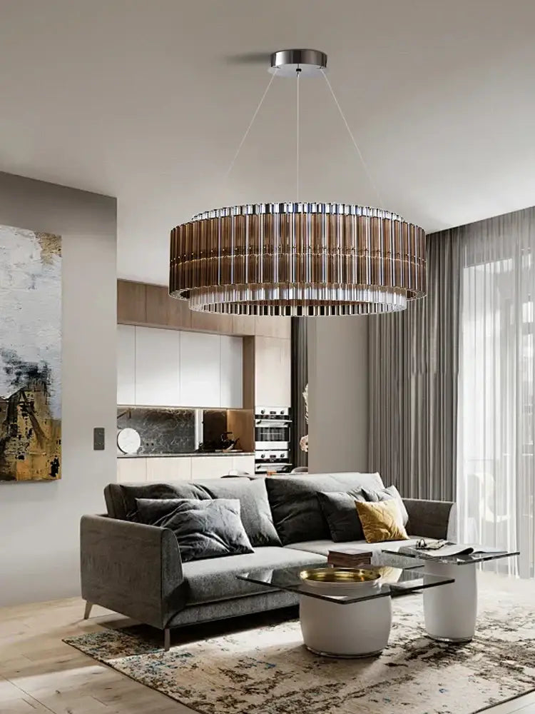 Glass Rod Modern Chandelier