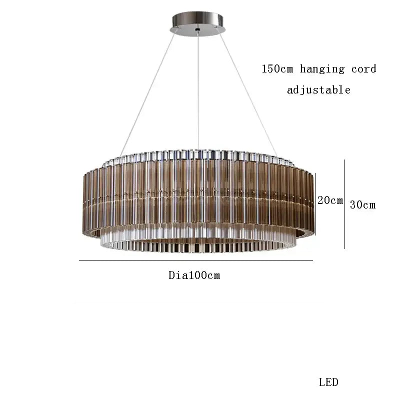 Glass Rod Modern Chandelier