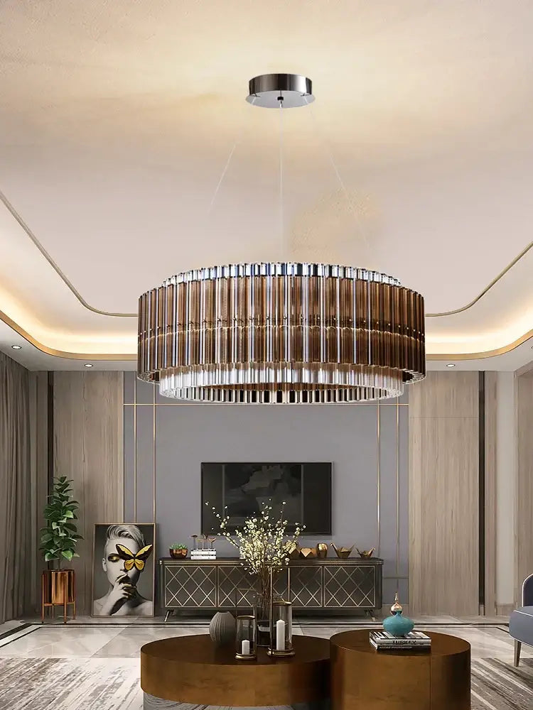 Glass Rod Modern Chandelier