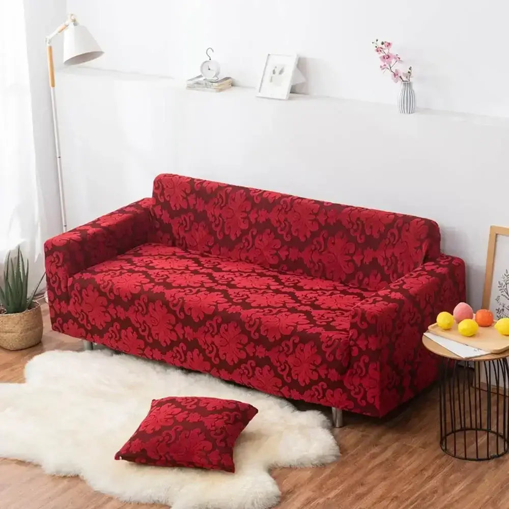 Brown Damask Sofa Cover