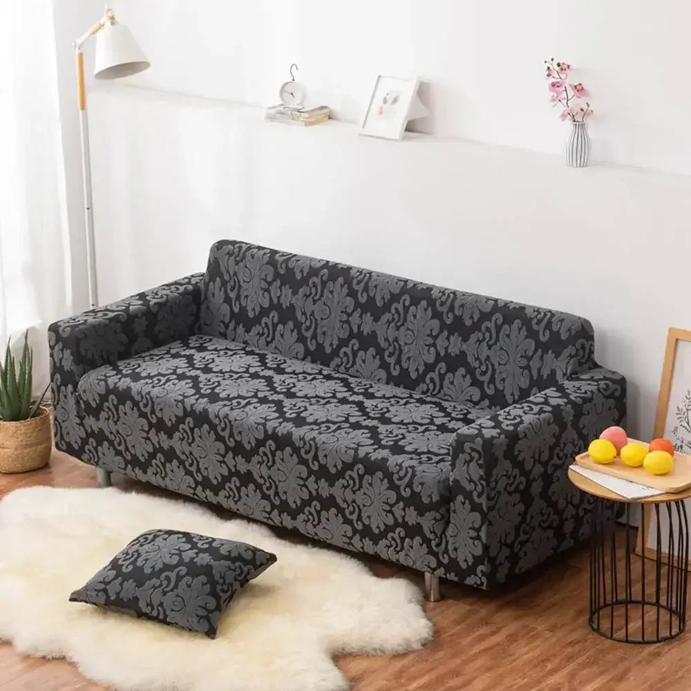 Brown Damask Sofa Cover