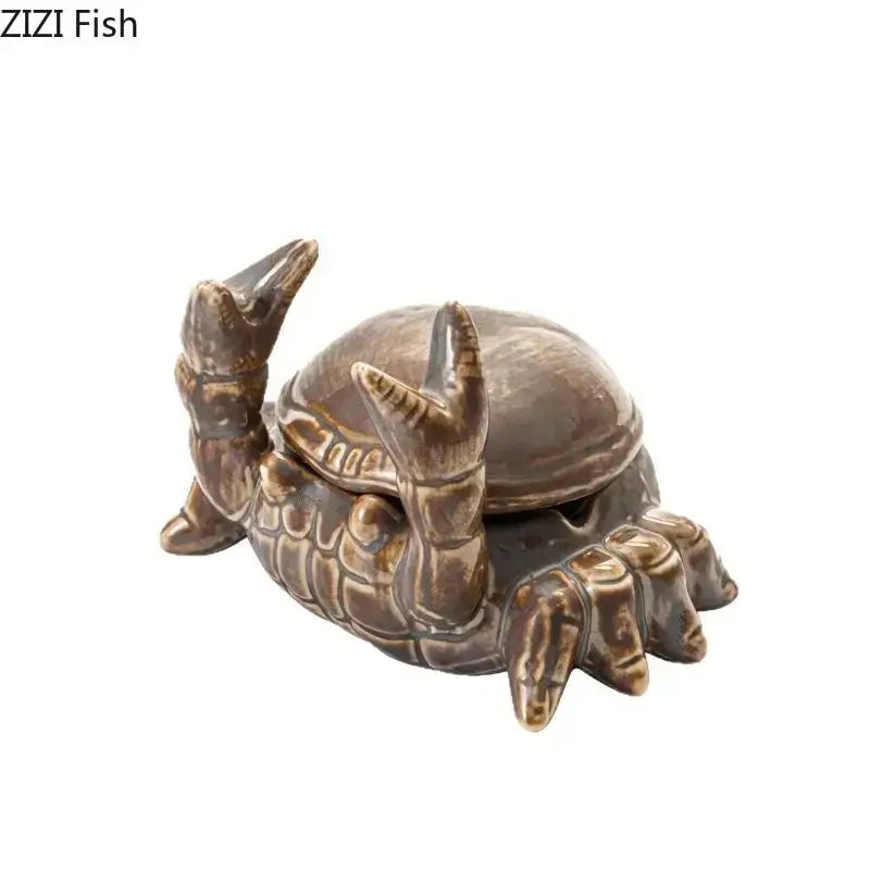 Brown Crab Ceramic Ashtray