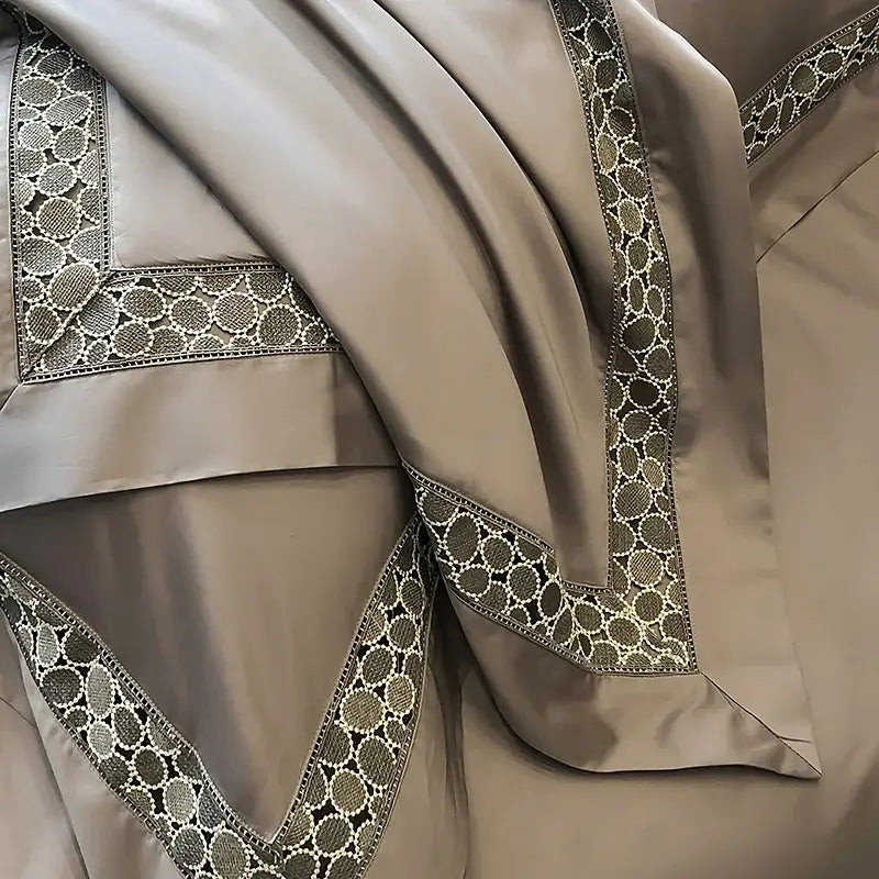 Brown Lace Bedding Set