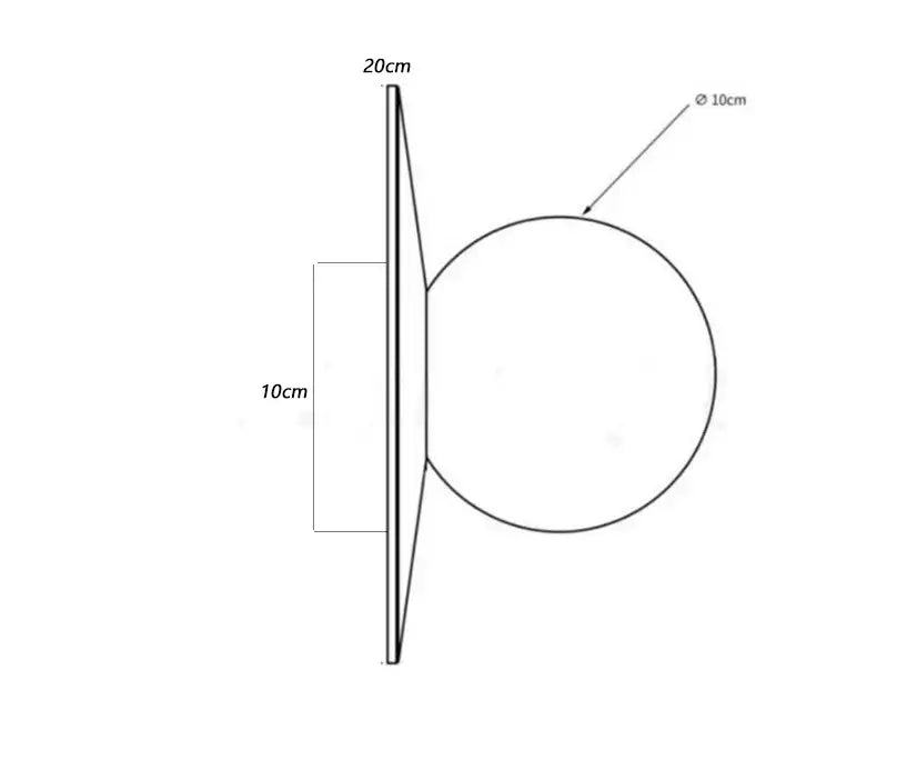 Brushed Brass Circular Wall Lamp