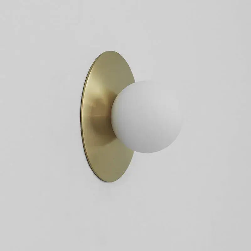 Brushed Brass Circular Wall Lamp