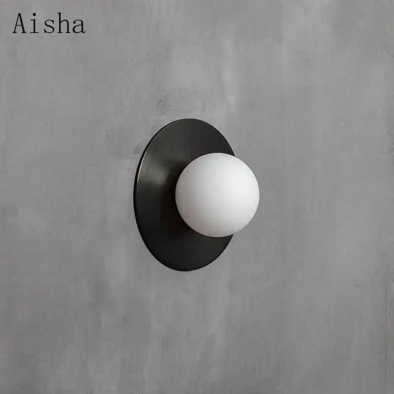 Brushed Brass Circular Wall Lamp