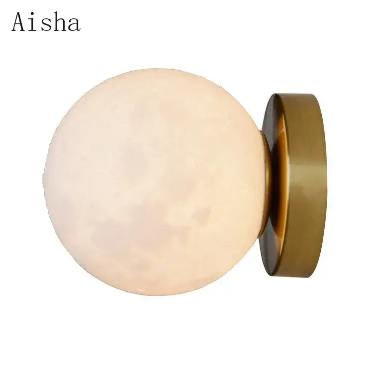 Brushed Brass Globe Wall Lamp