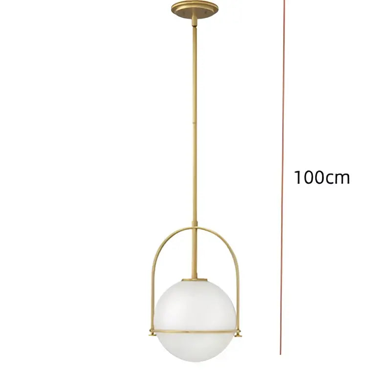 Brushed Brass Glass Ceiling Light