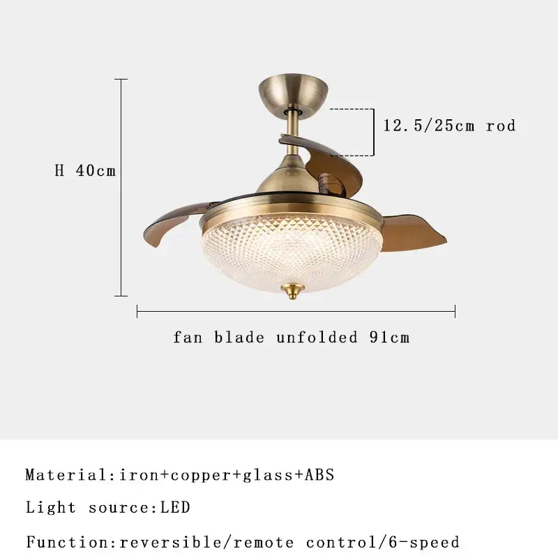 Brushed Copper Ceiling Fan