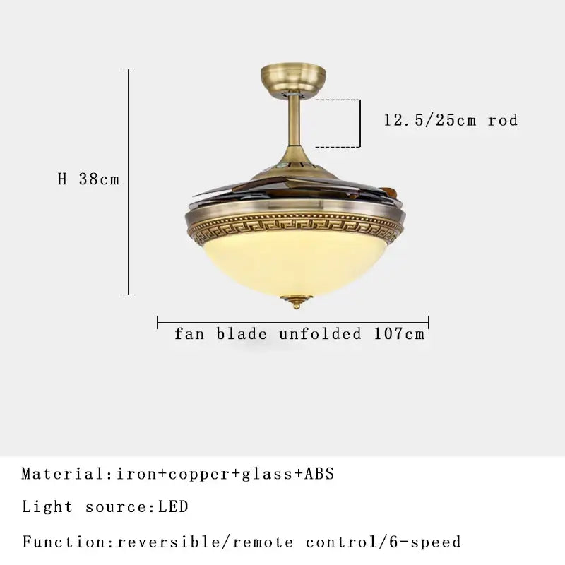 Brushed Copper Ceiling Fan