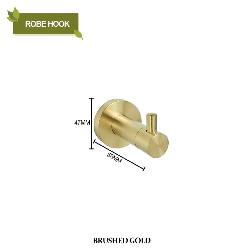 Brushed Gold Towel Set with Paper Holder