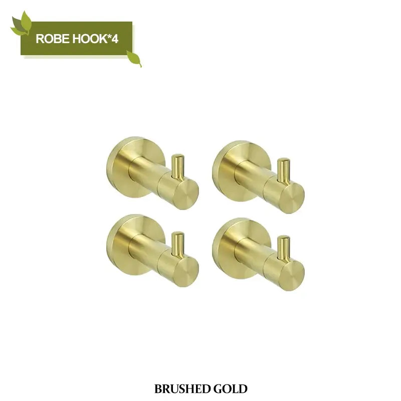 Brushed Gold Towel Set with Paper Holder