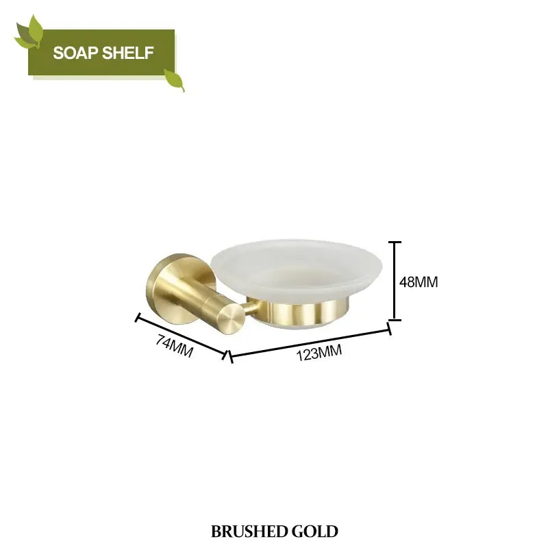 Brushed Gold Towel Set with Paper Holder