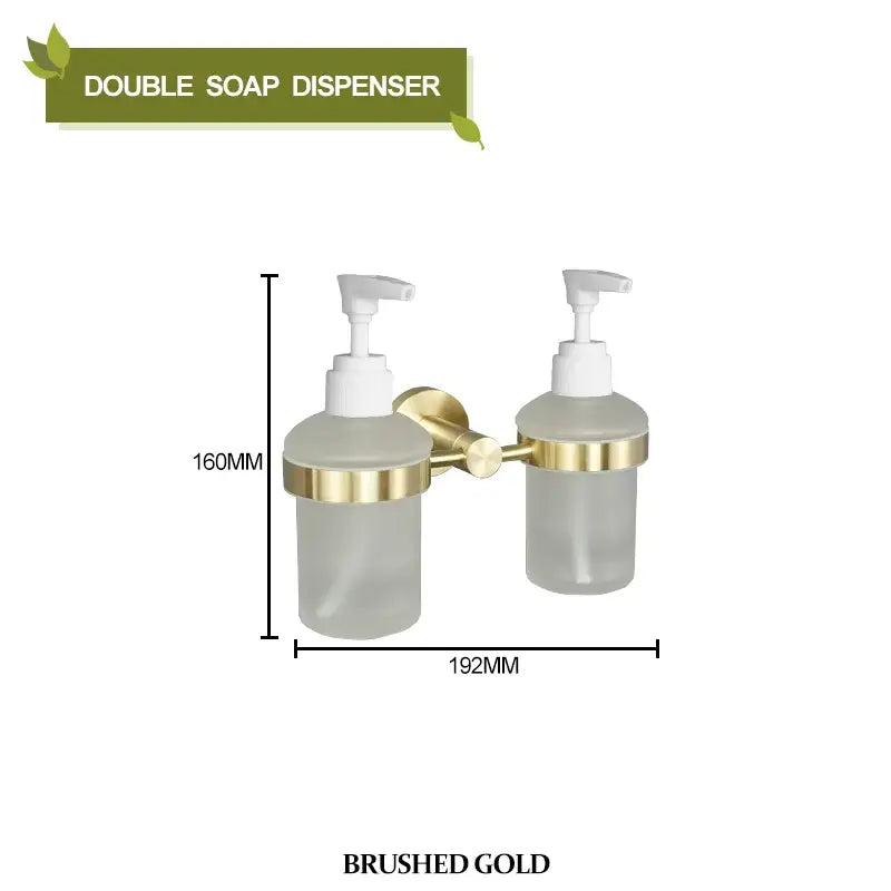 Brushed Gold Towel Set with Paper Holder
