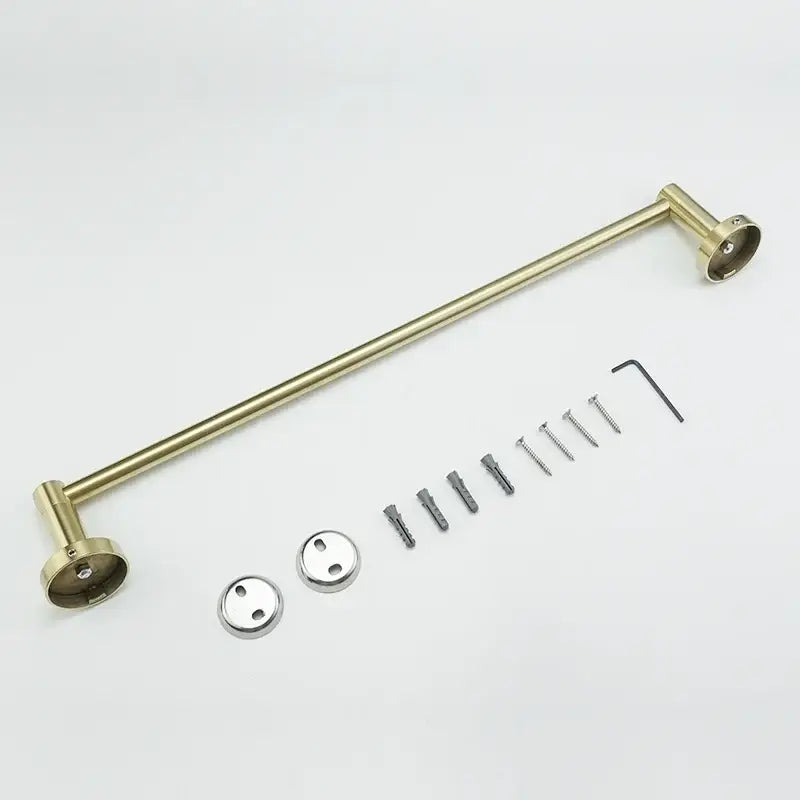 Brushed Gold Towel Set with Paper Holder