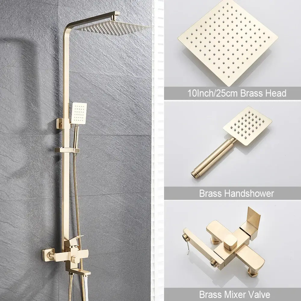 Brushed Gold Shower Mixer