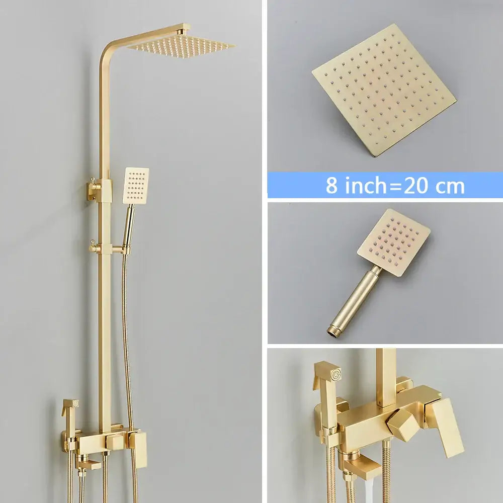 Gold Bidet Mixer Set