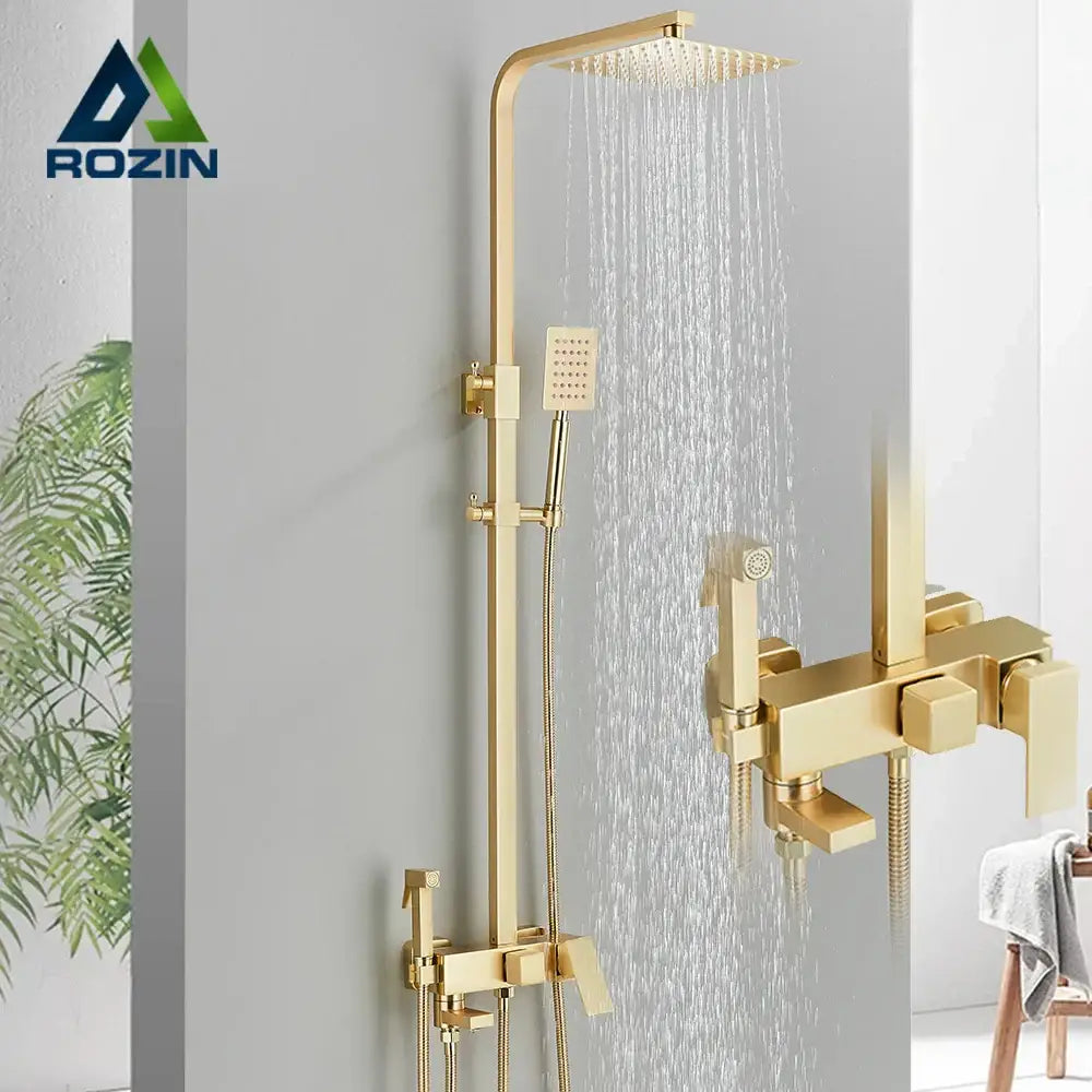 Gold Bidet Mixer Set